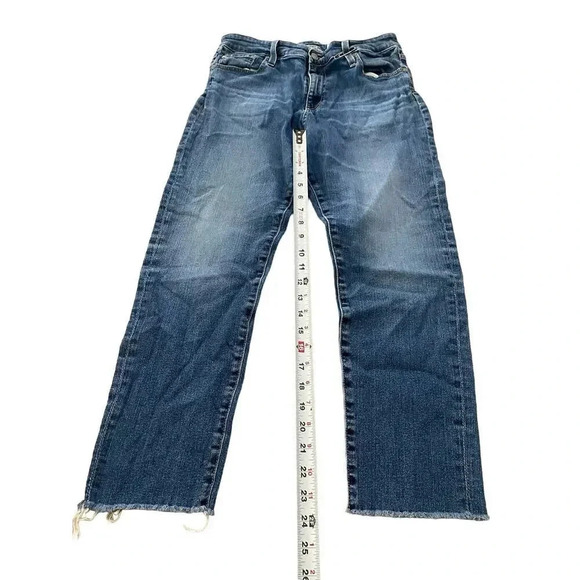 AG Adriano Goldschmied Farrah skinny ankle high rise Raw Hem Jeans Size 32R - Picture 1 of 9